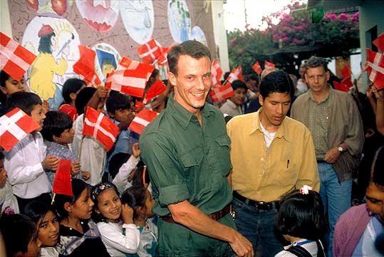 Prince Joachim on a school visit