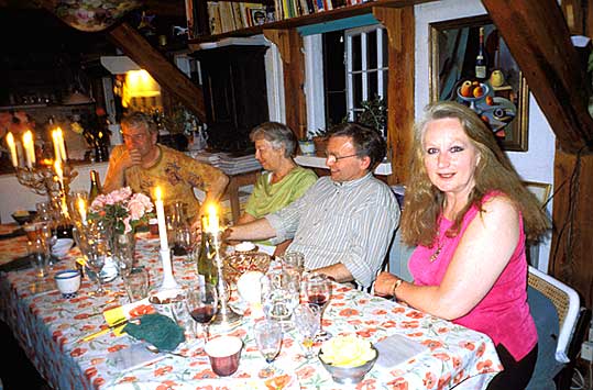 Hyggelig middag hos Nils Vest og Britta på Christiania