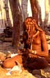 Himba girl writing