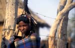 Non-Himba girl visits our village