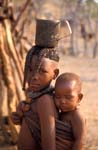 Himba children with cup